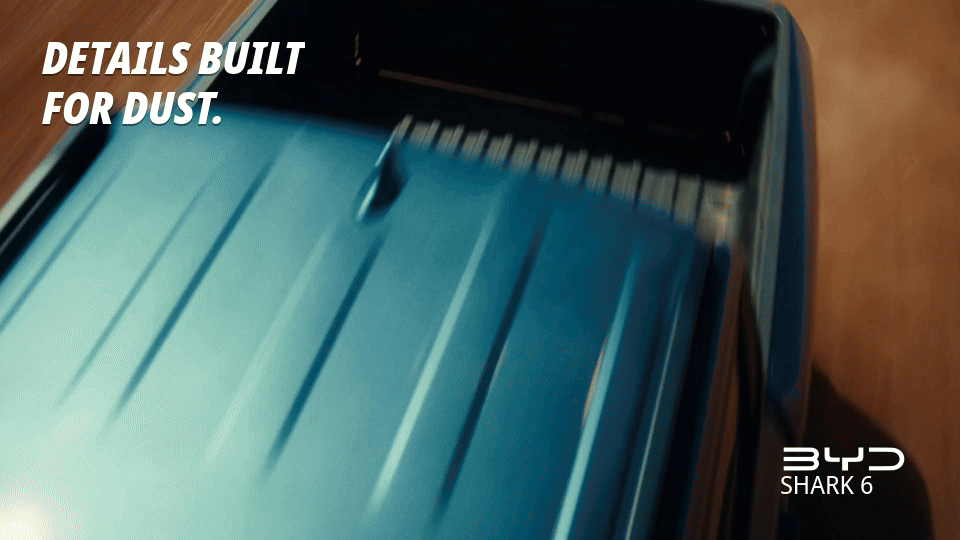 BYD Shark 6 dust details sequence