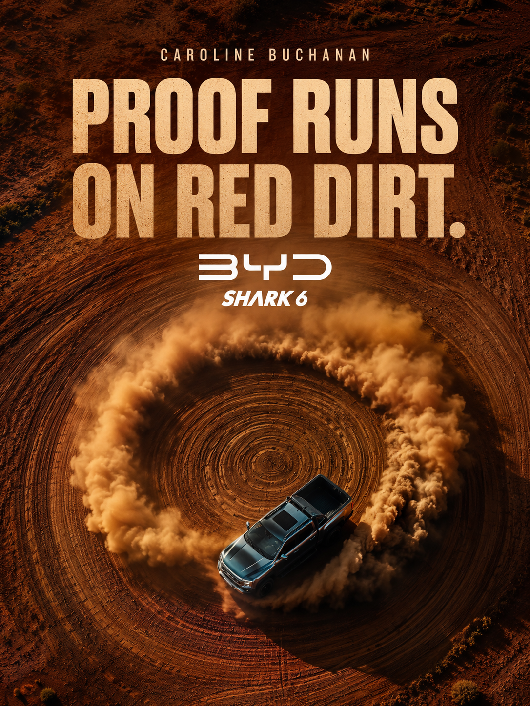 BYD Shark 6 drift portrait
