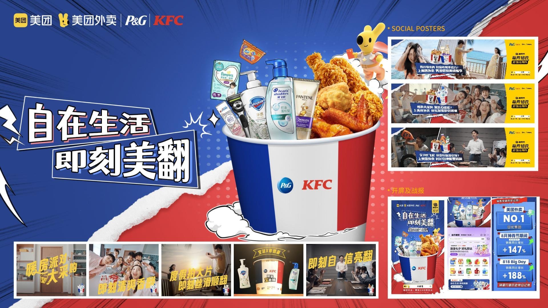美团闪购 / 美团外卖 / P&G / KFC — 自在生活，即刻美翻