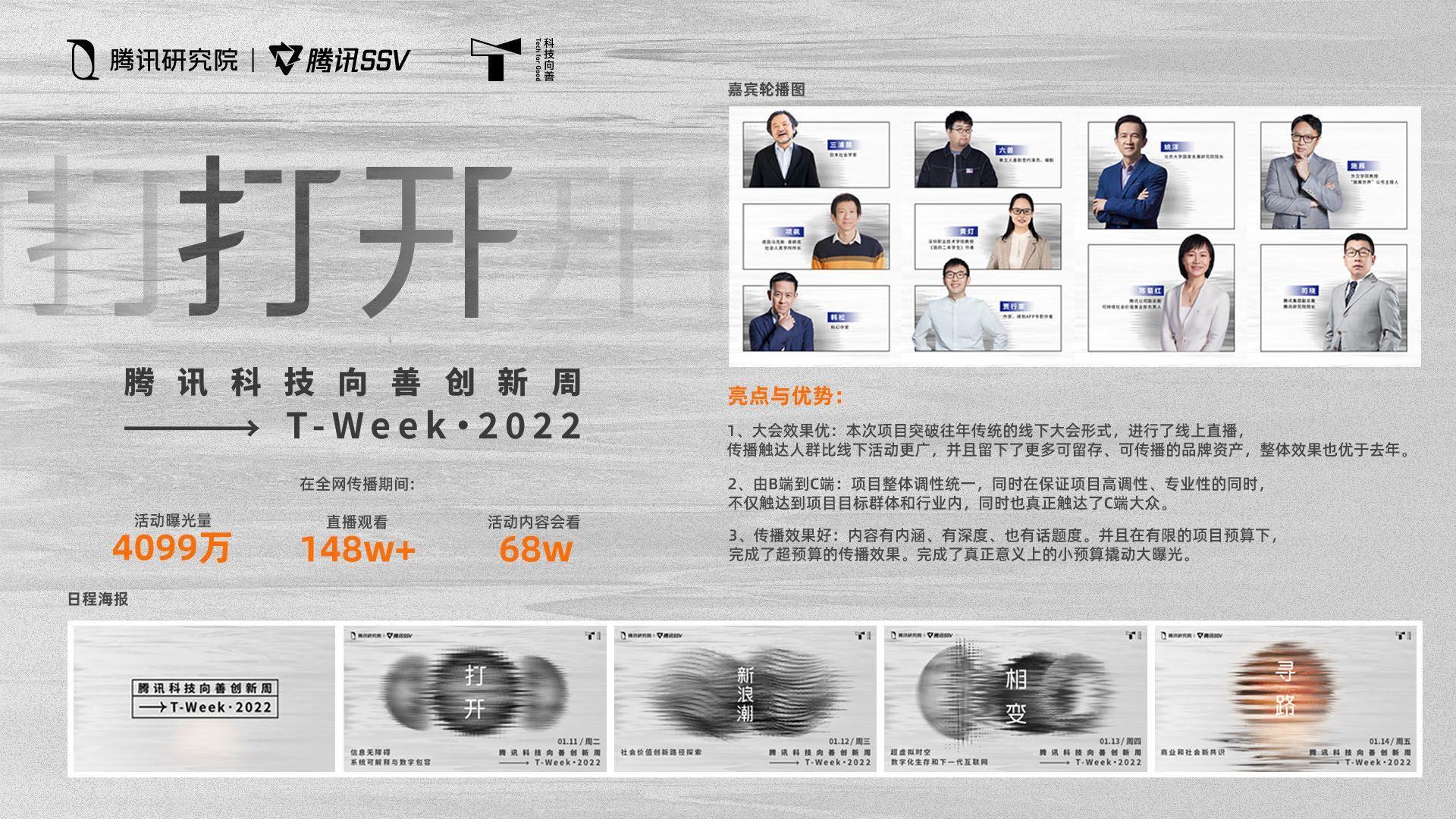 腾讯研究院 / 腾讯 SSV — 腾讯科技向善创新周 T-Week 2022《打开》
